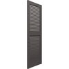 Ekena Millwork Mid-America Vinyl, Standard Size Cathedral Top Center Mullion, Open Louver Shutter, 11255010 00011255010